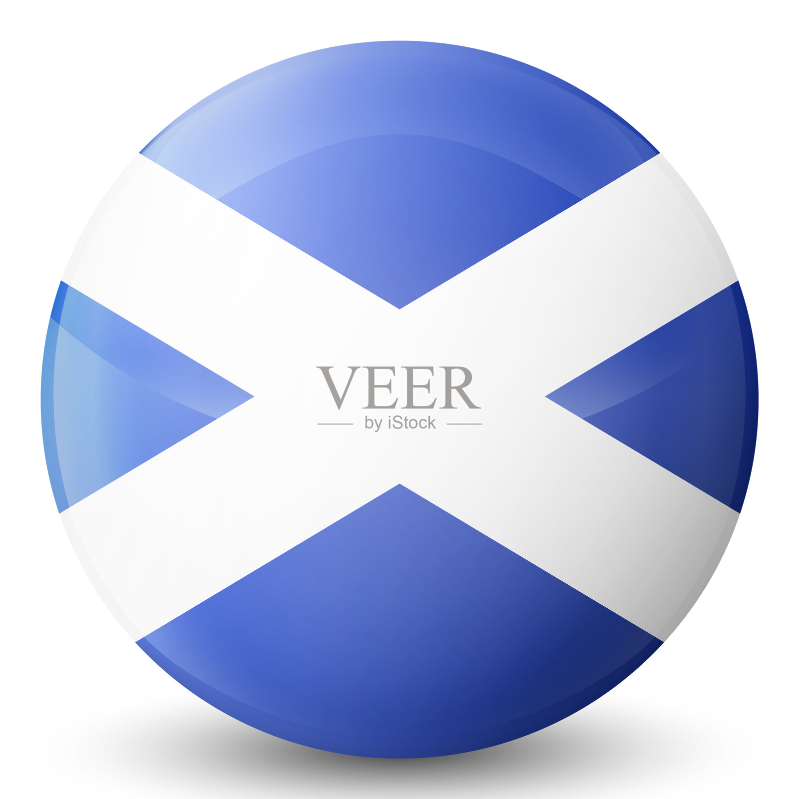 玻璃轻球与旗帜苏格兰圆插画图片素材