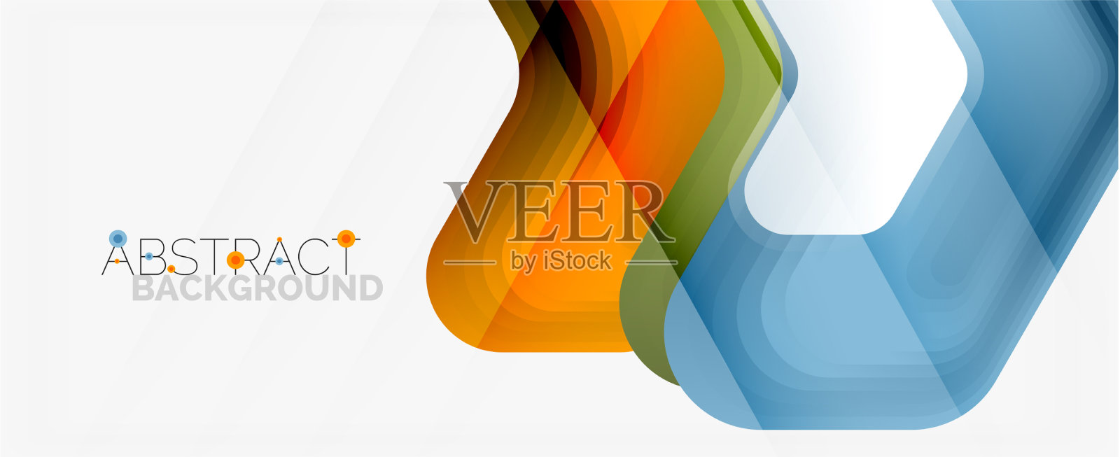 三维箭头几何构成抽象插画图片素材