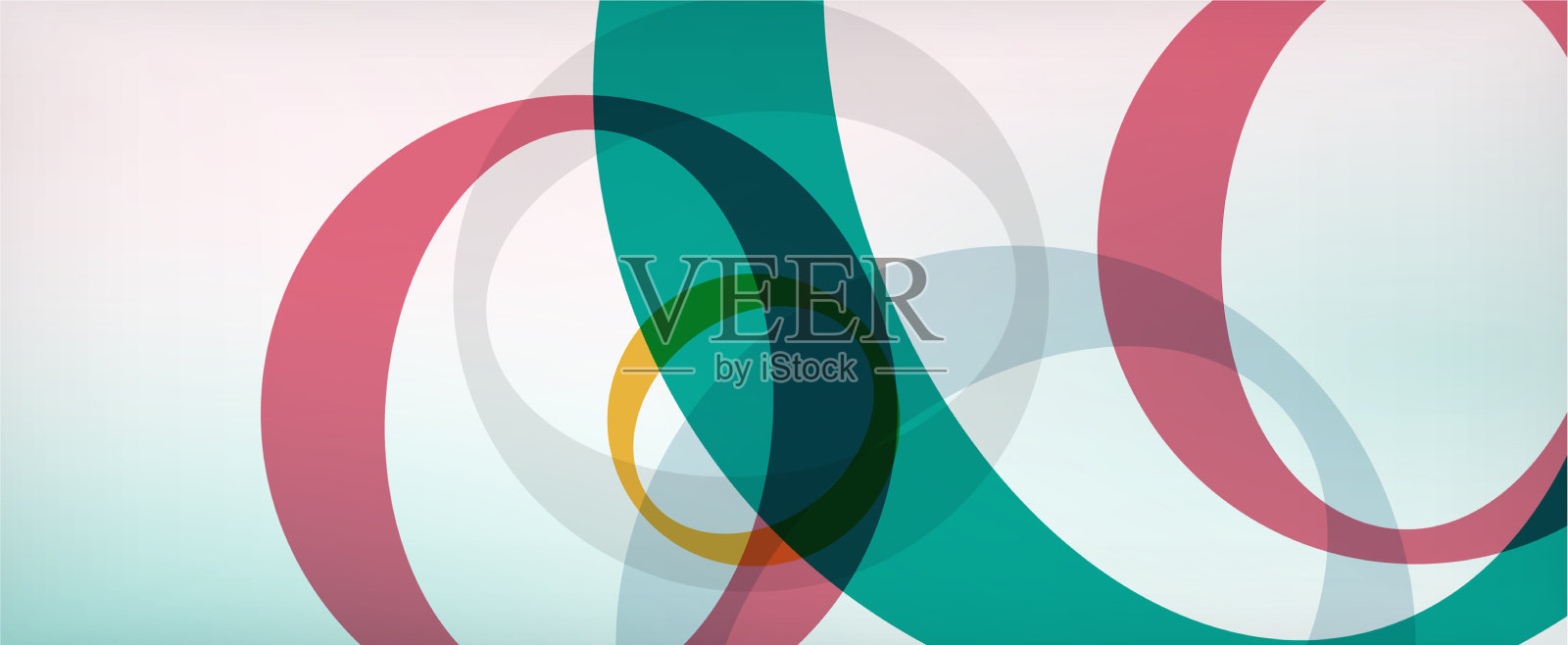 环形几何形状o字母重复插画图片素材