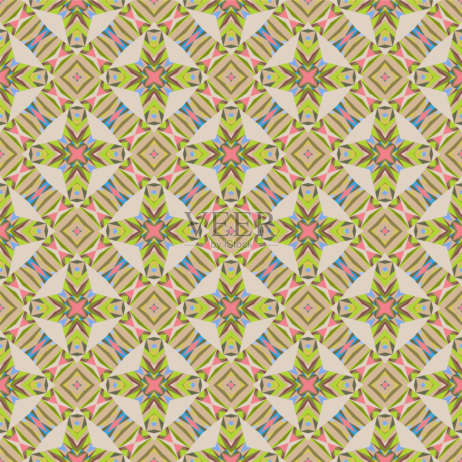 RGB几何无缝图案点缀插画图片素材