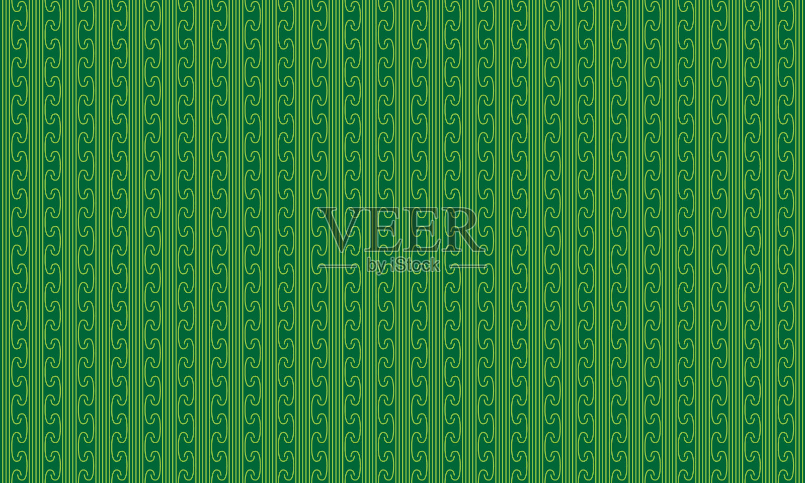 传统日本图案“WATSUNAGI”绿色插画图片素材