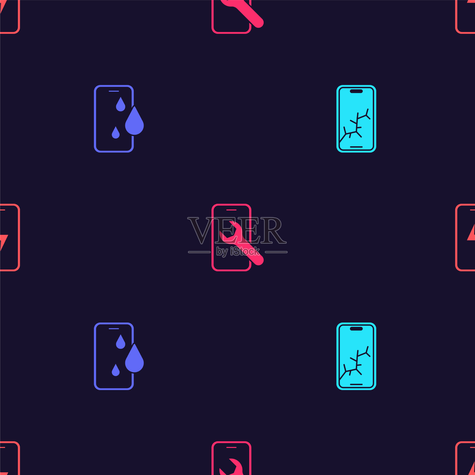 设置移动破屏防水器图标素材