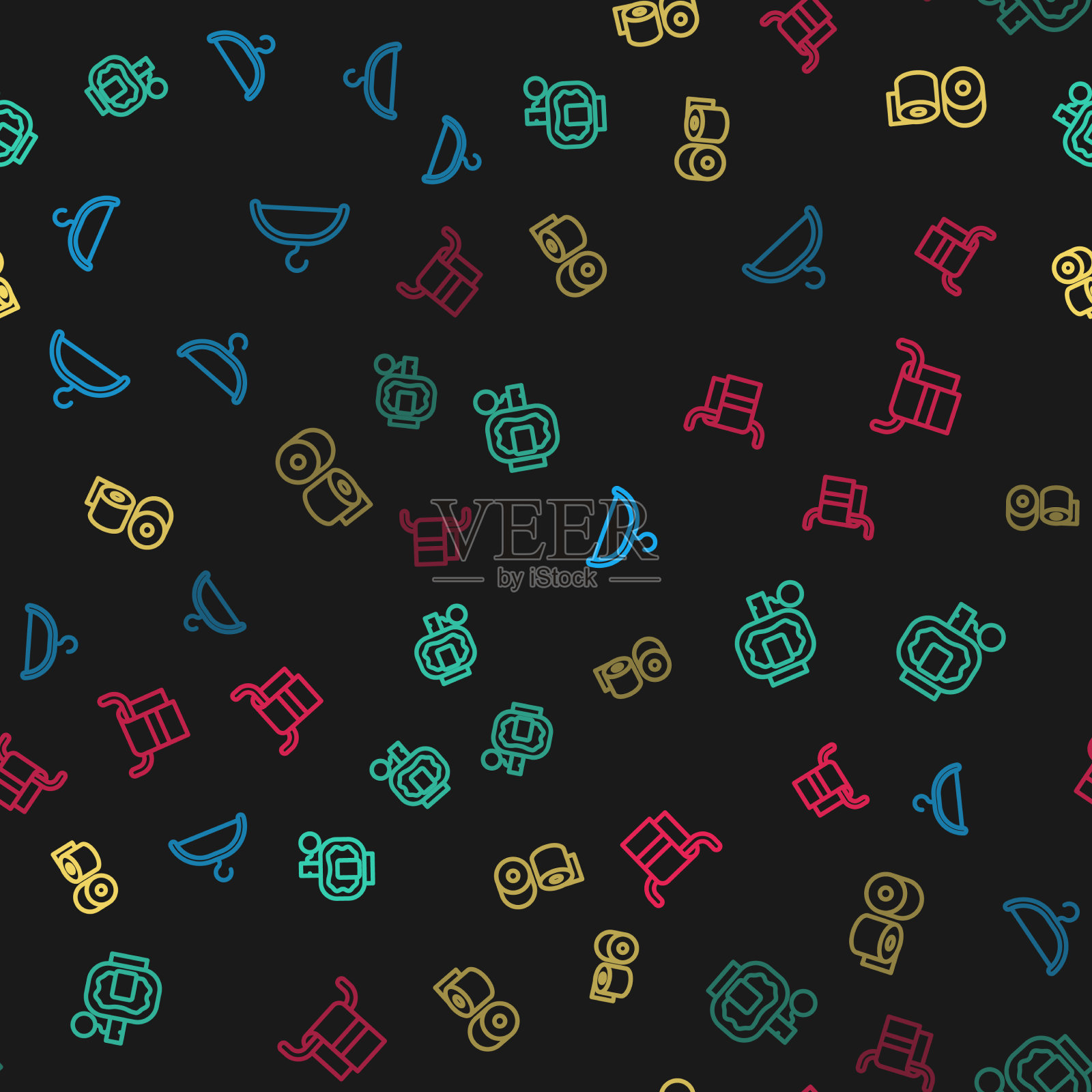 设线衣架衣柜须后卫生纸图标素材