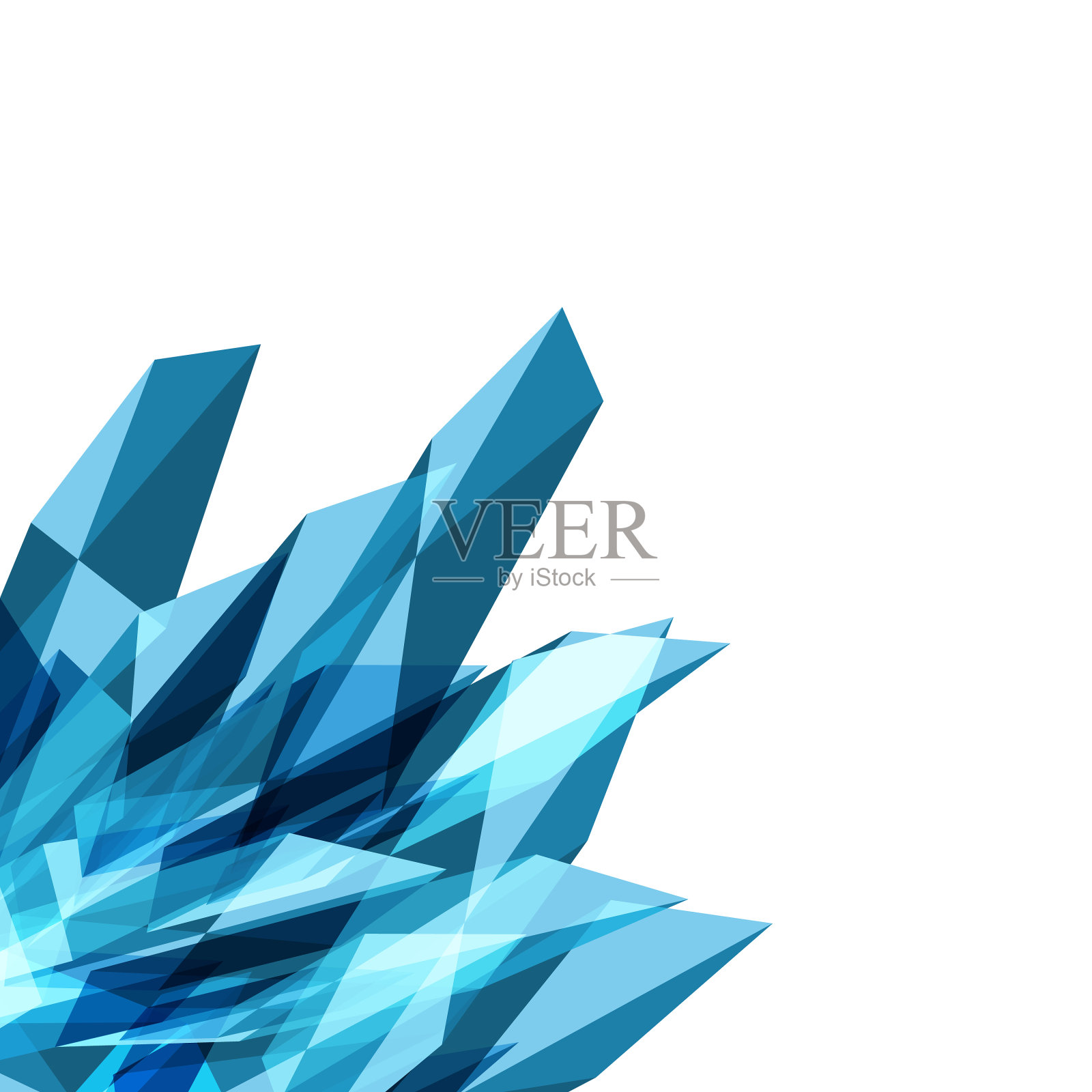 多边形水晶矿物三角形创意插画图片素材