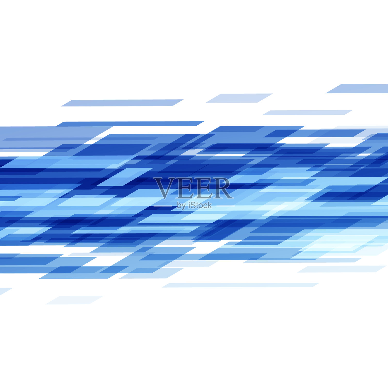 技术数字矩形剪切创意插画图片素材