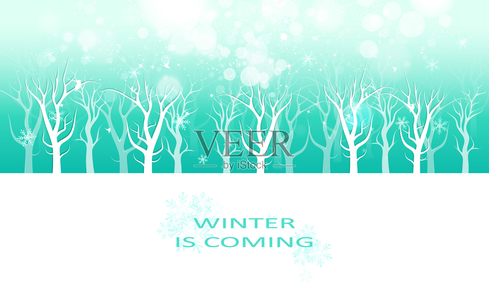 冬季即将来临的信息创意海报插画图片素材