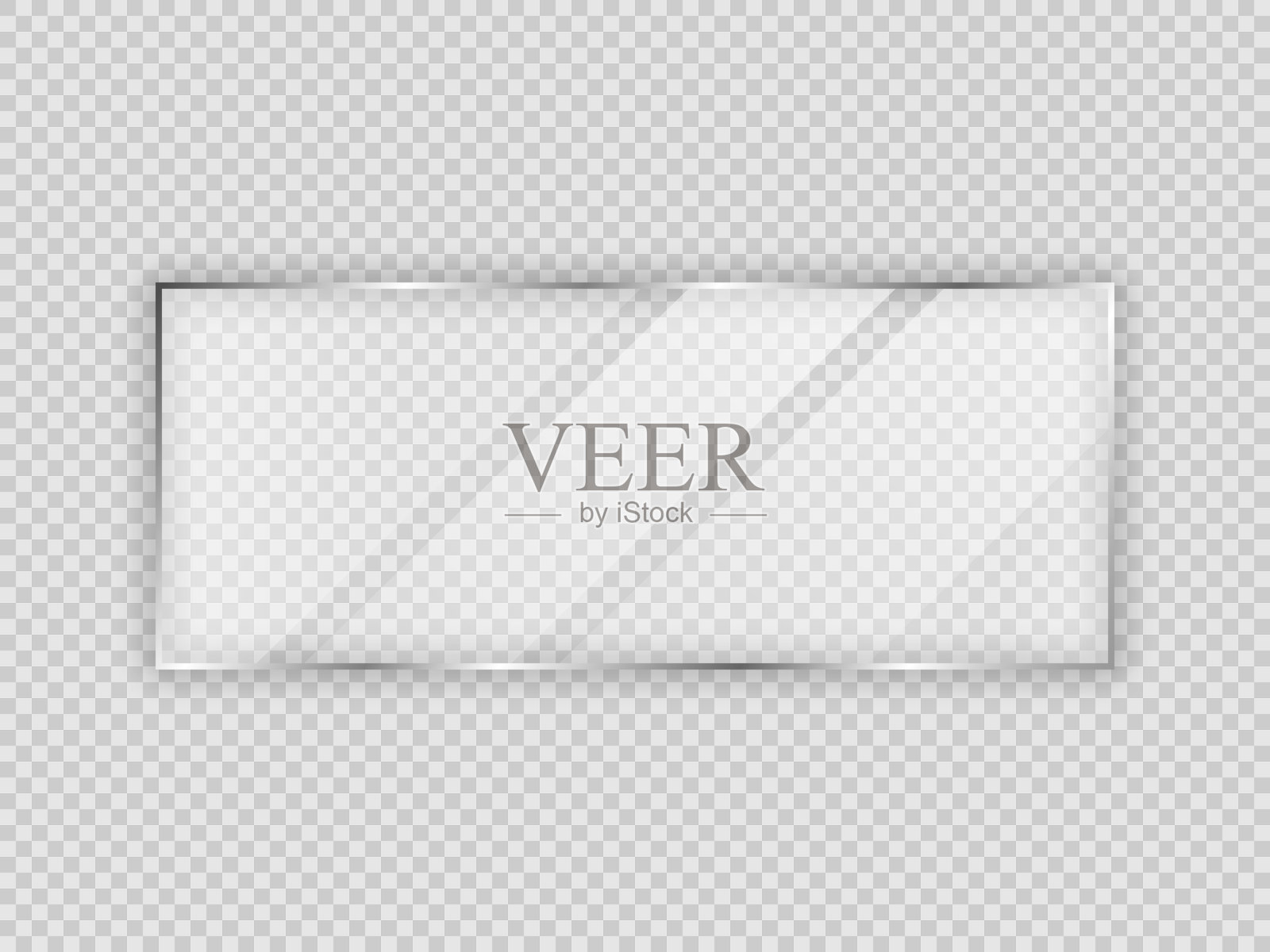 矩形框架玻璃板插画图片素材