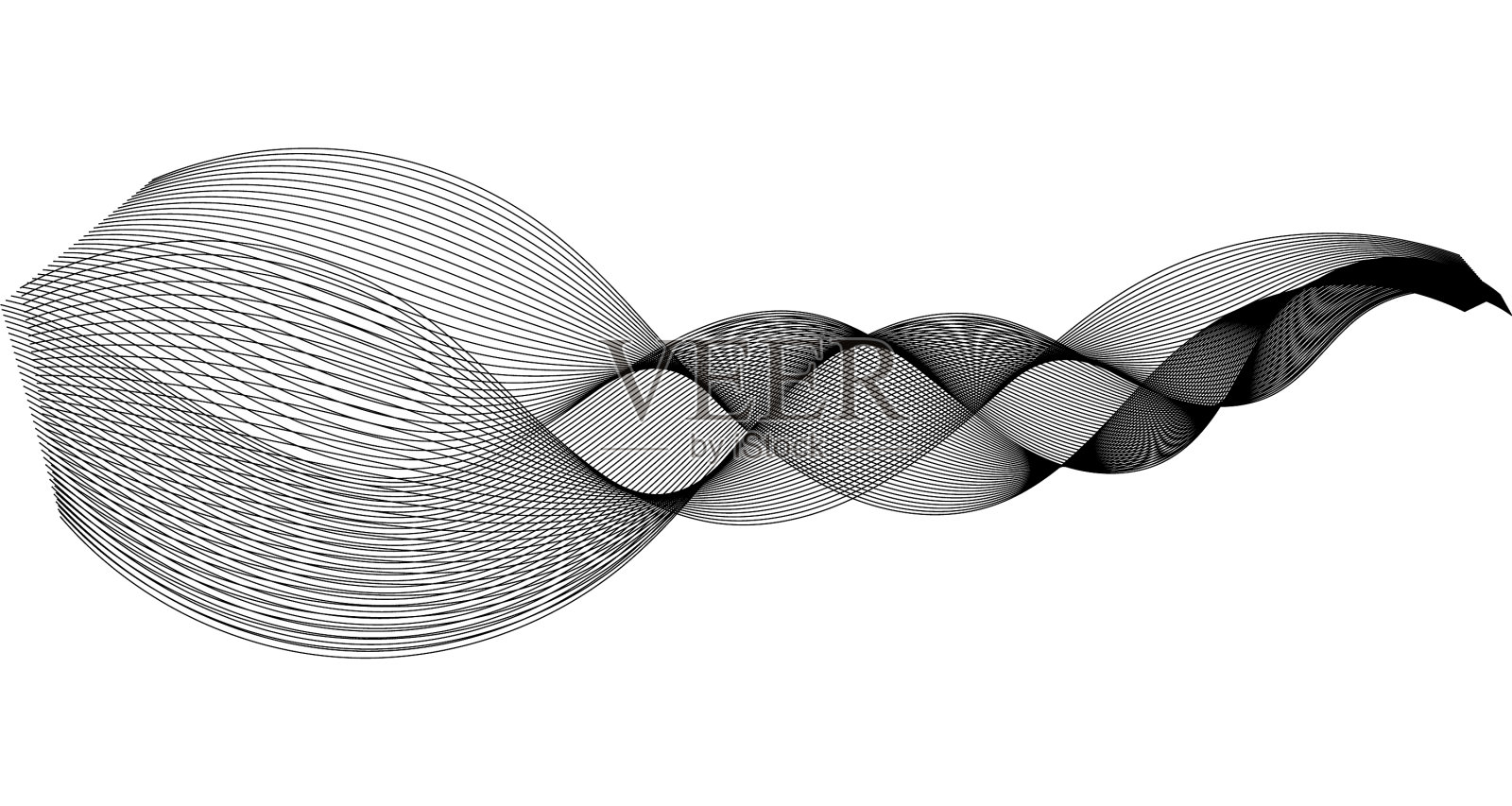 用于数字设计的抽象波浪元件插画图片素材