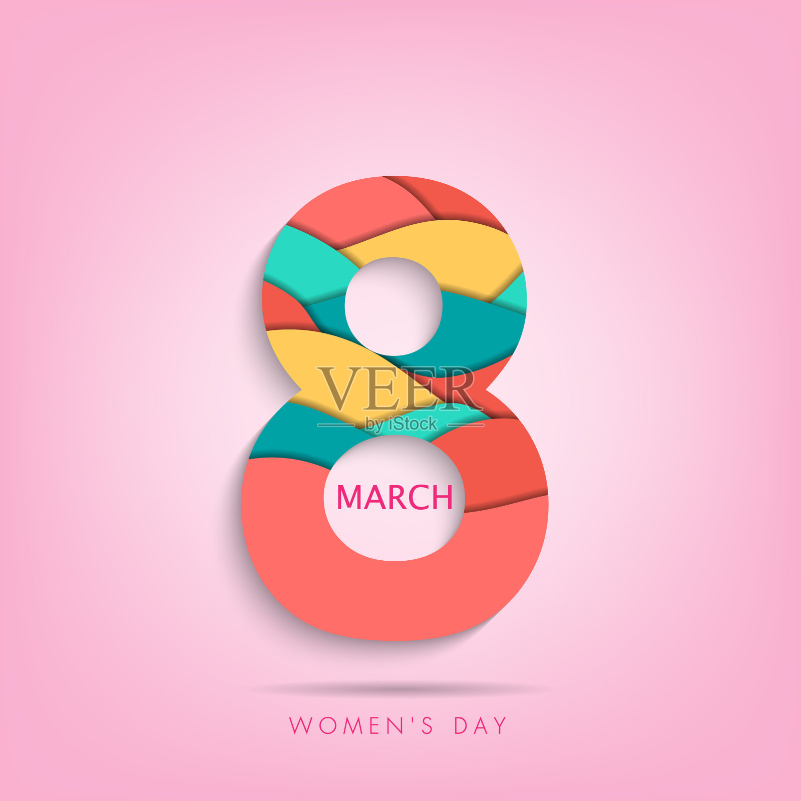 国际妇女节贺卡插画图片素材