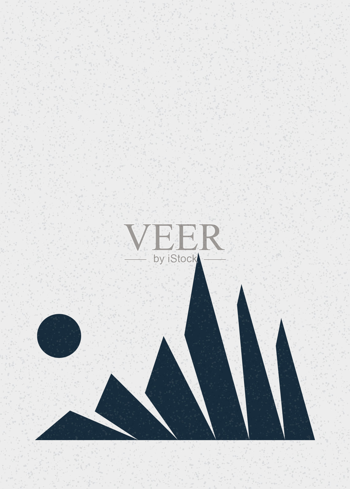 几何山剪影生成艺术海报插图插画图片素材