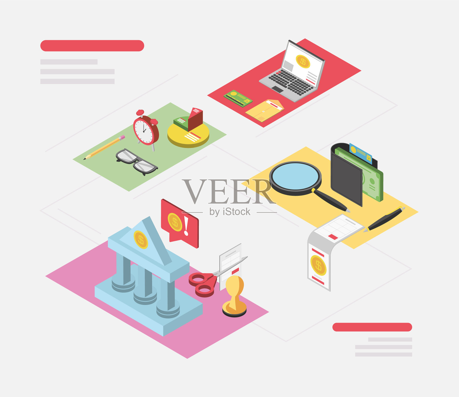 纳税日银行计算财务支付插画图片素材