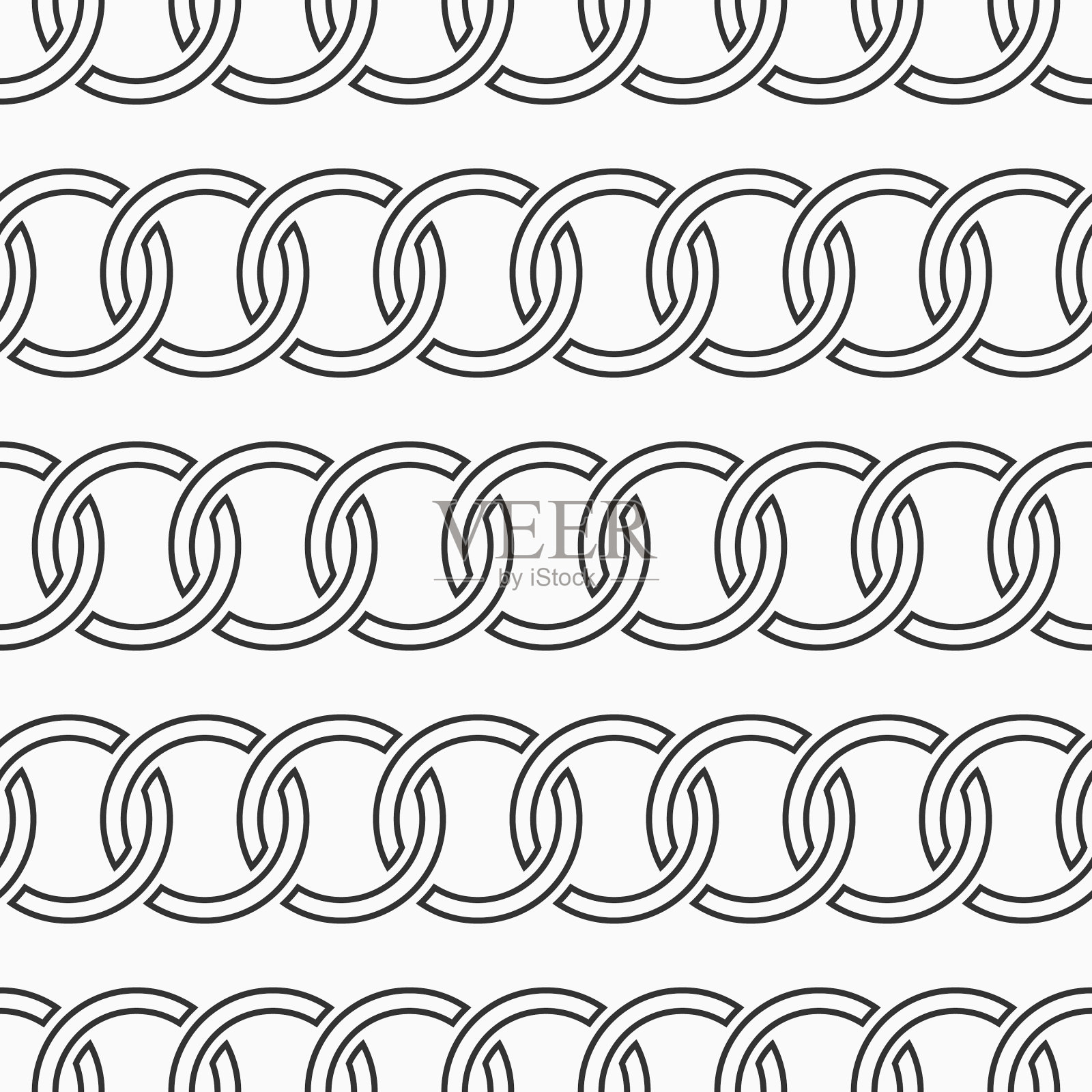 摘要无缝圆链图案插画图片素材