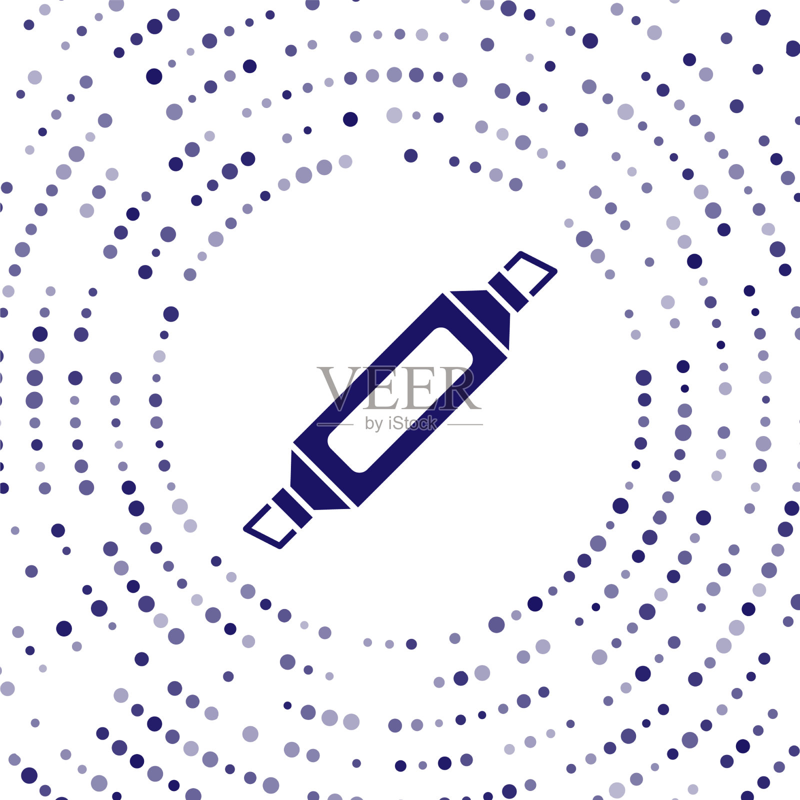 蓝色标记笔图标孤立在白色背景插画图片素材