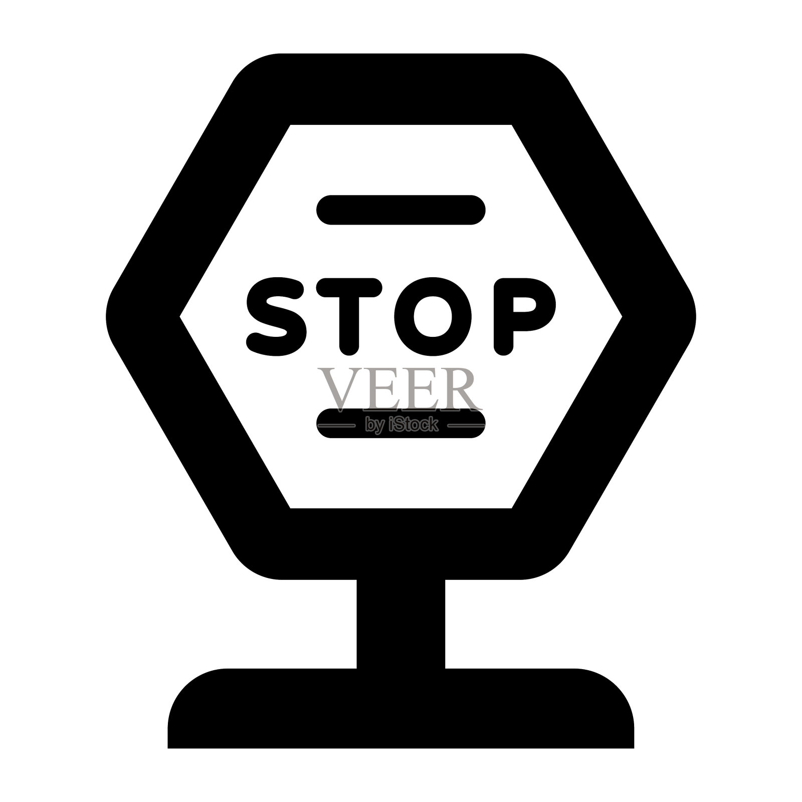 停止板插画图片素材