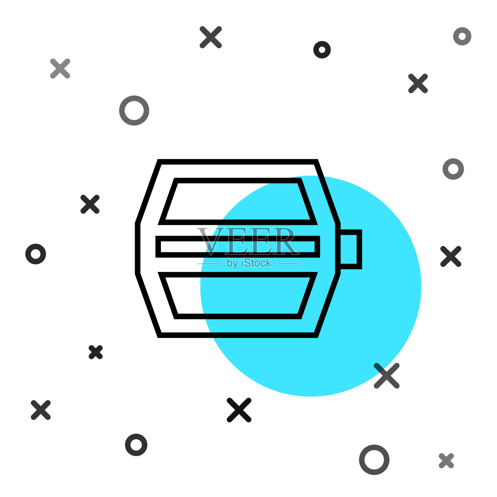 黑线自行车踏板图标隔离在白色图标素材