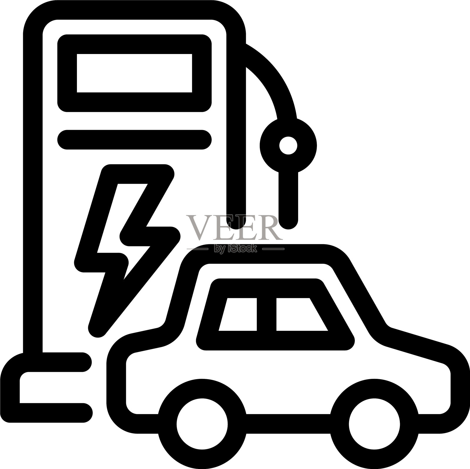 汽车燃料分配器插画图片素材