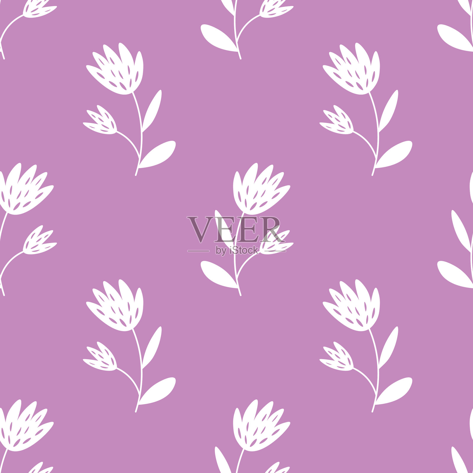 以传统民俗为基础的无缝花卉图案插画图片素材