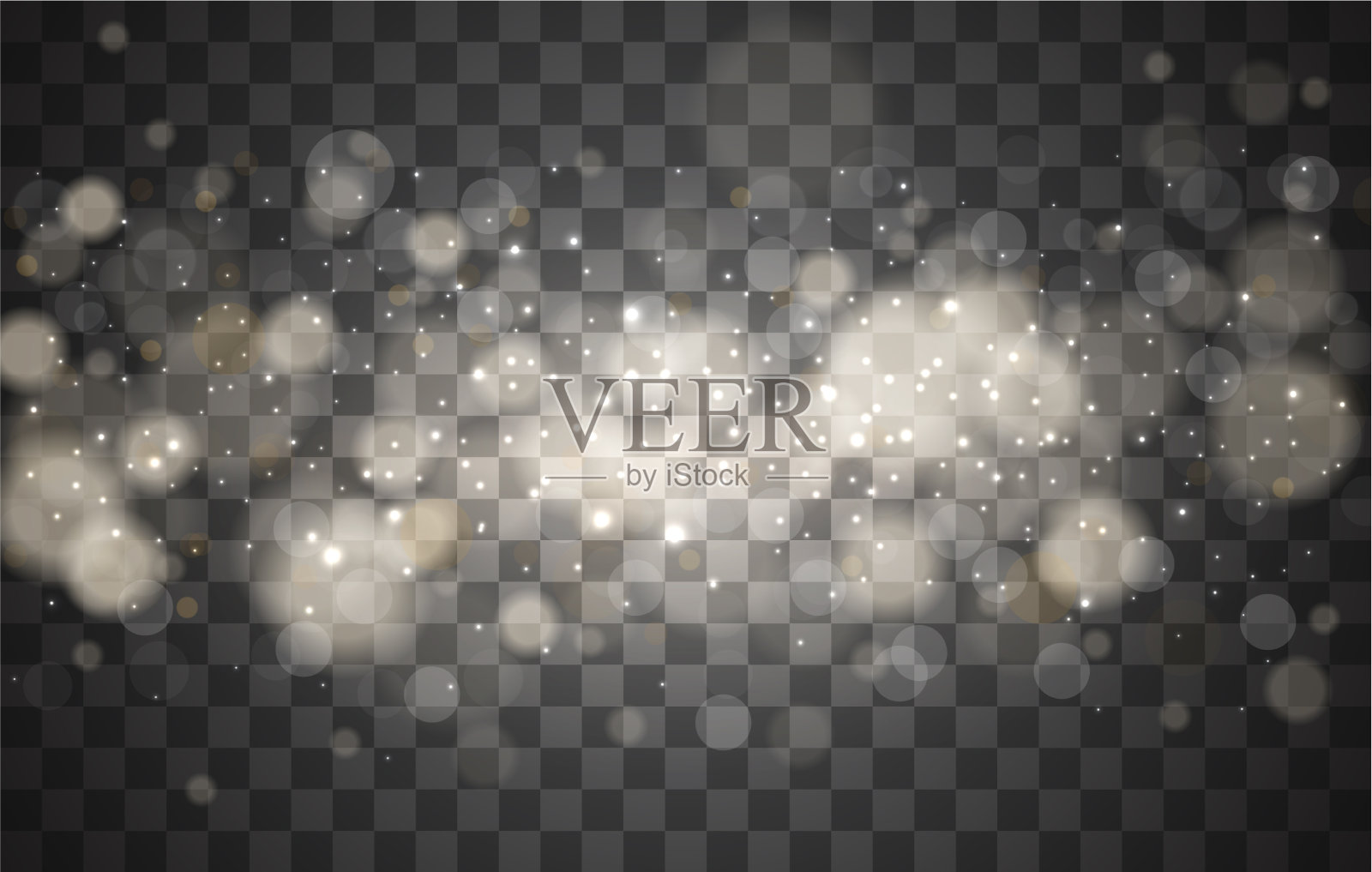 魔术灯和散景在夜晚深蓝色的天空插画图片素材