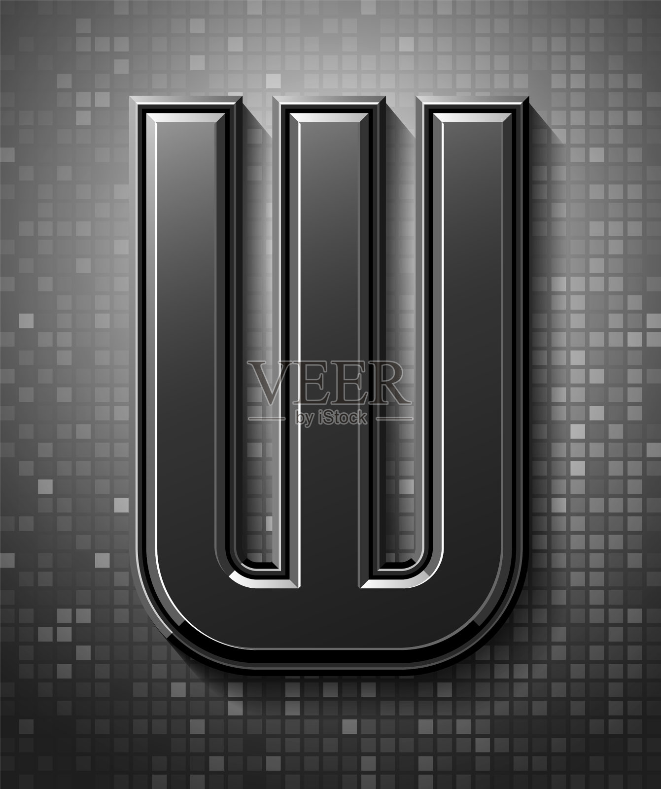 3d黑色字体与耀斑流行压缩字母插画图片素材