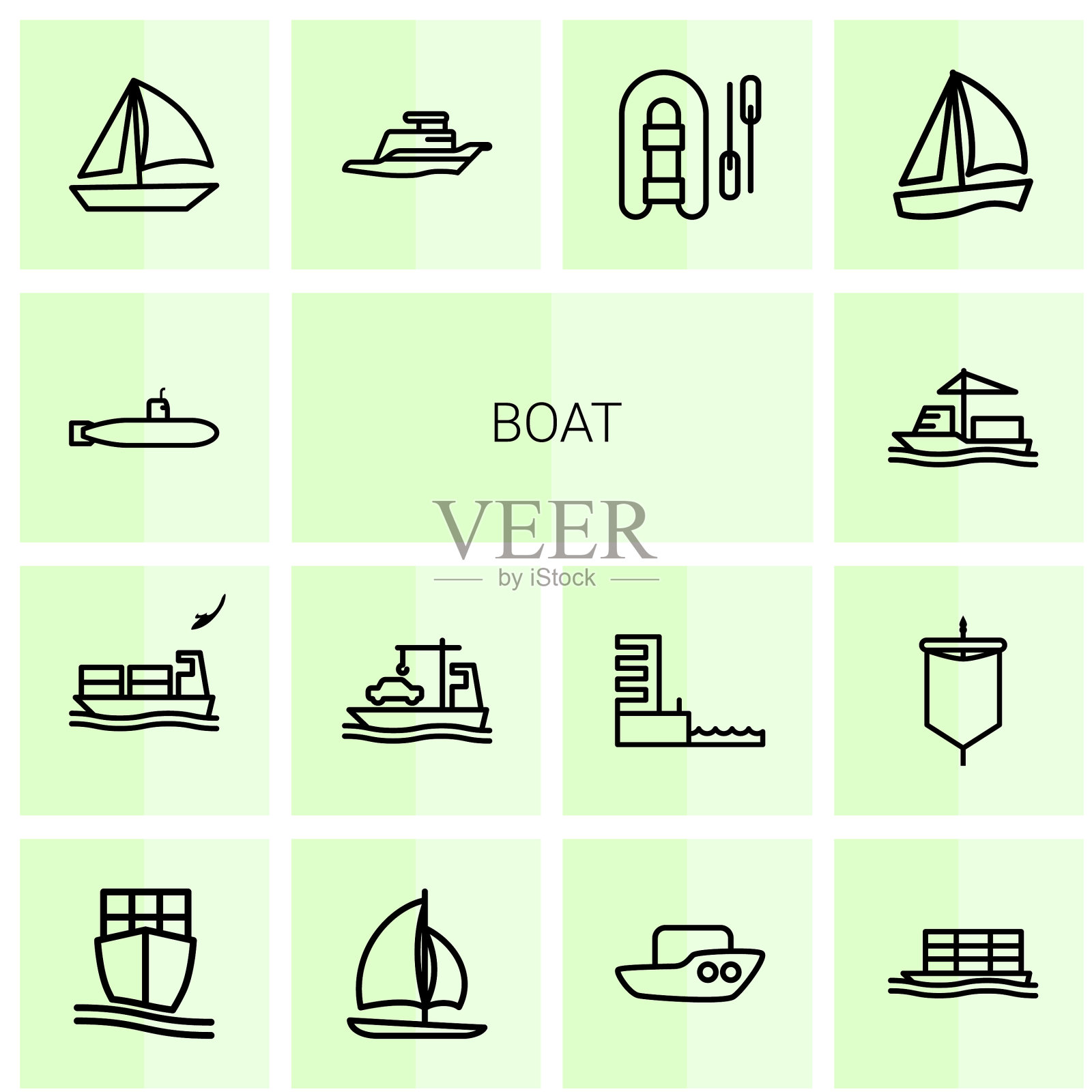 船的图标图标素材