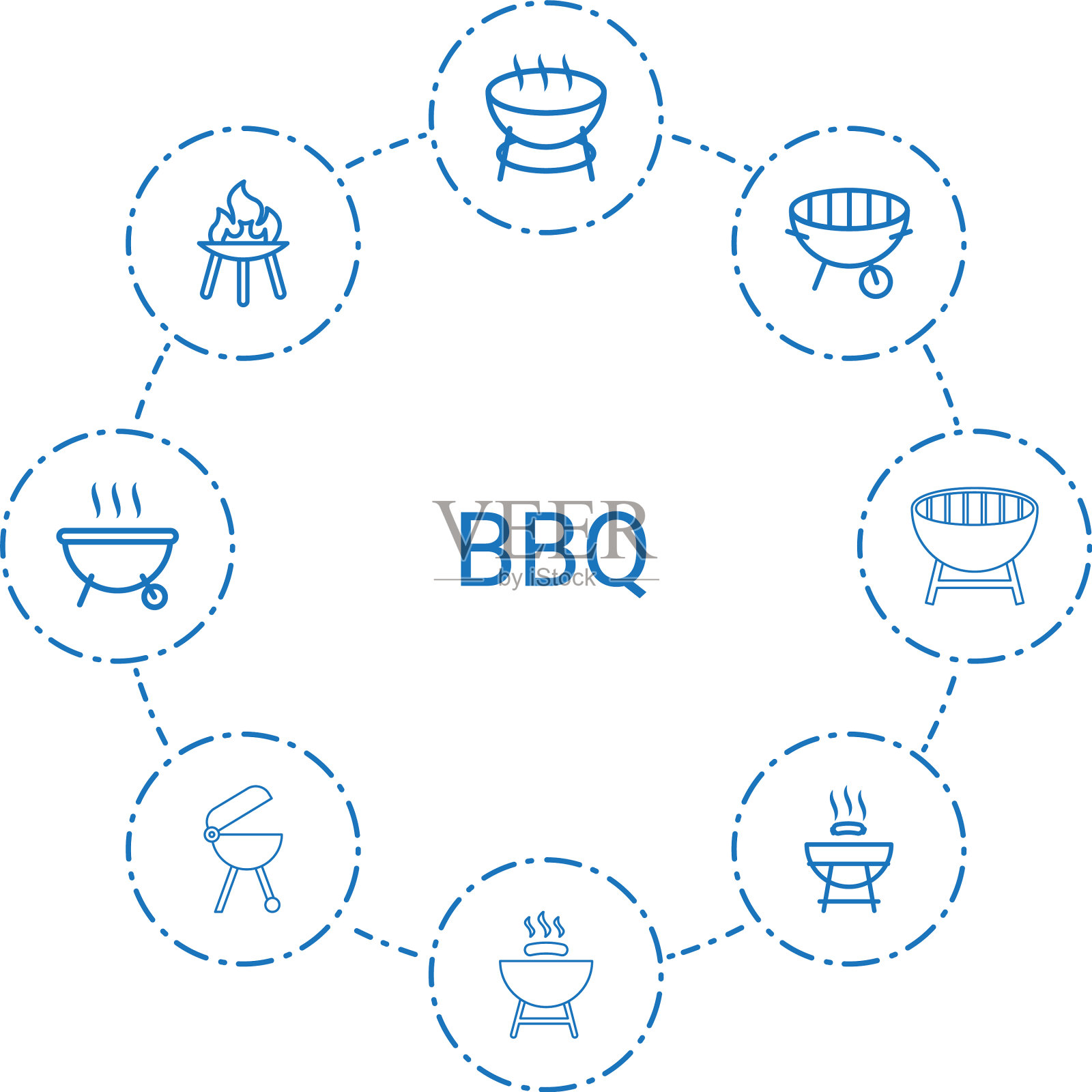 烧烤的图标插画图片素材