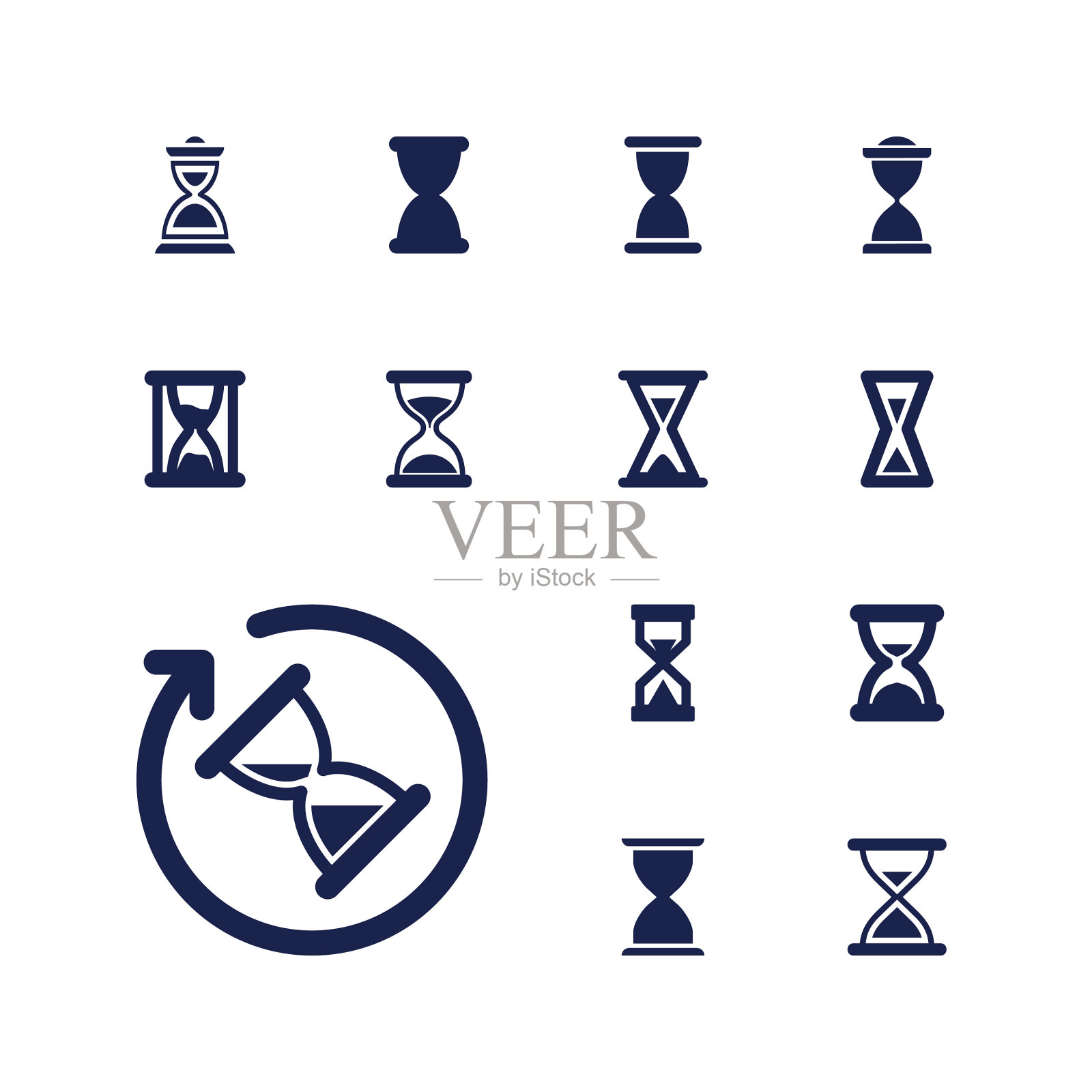 13个沙漏图标图标素材