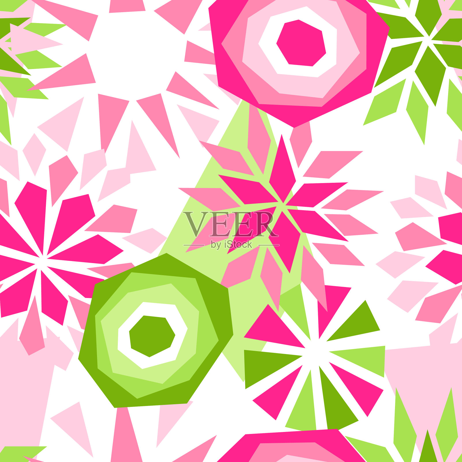 无缝图案与装饰花插画图片素材