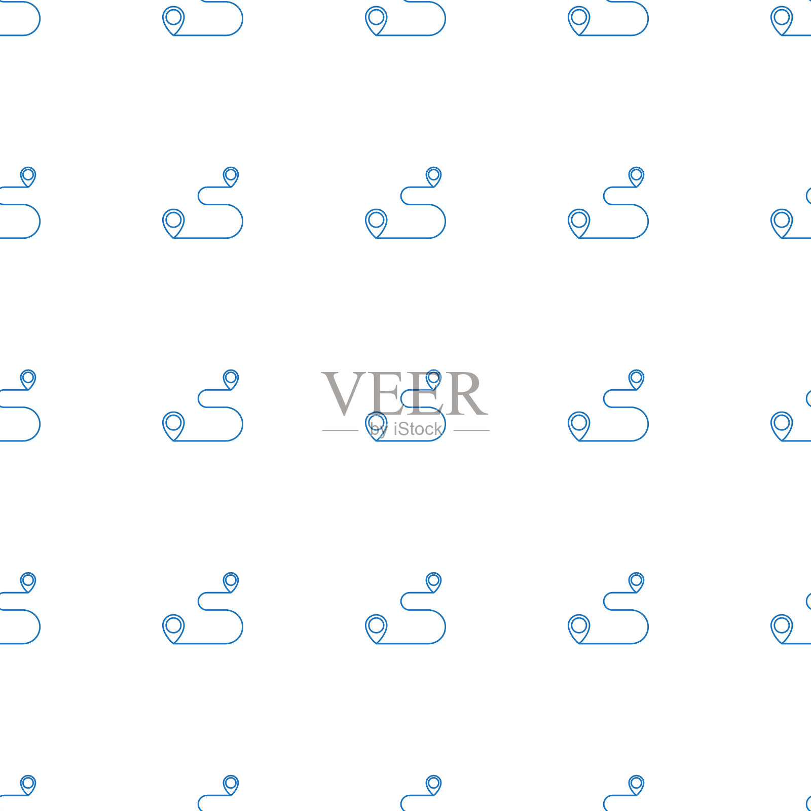 距离图标图案无缝白色背景图标素材