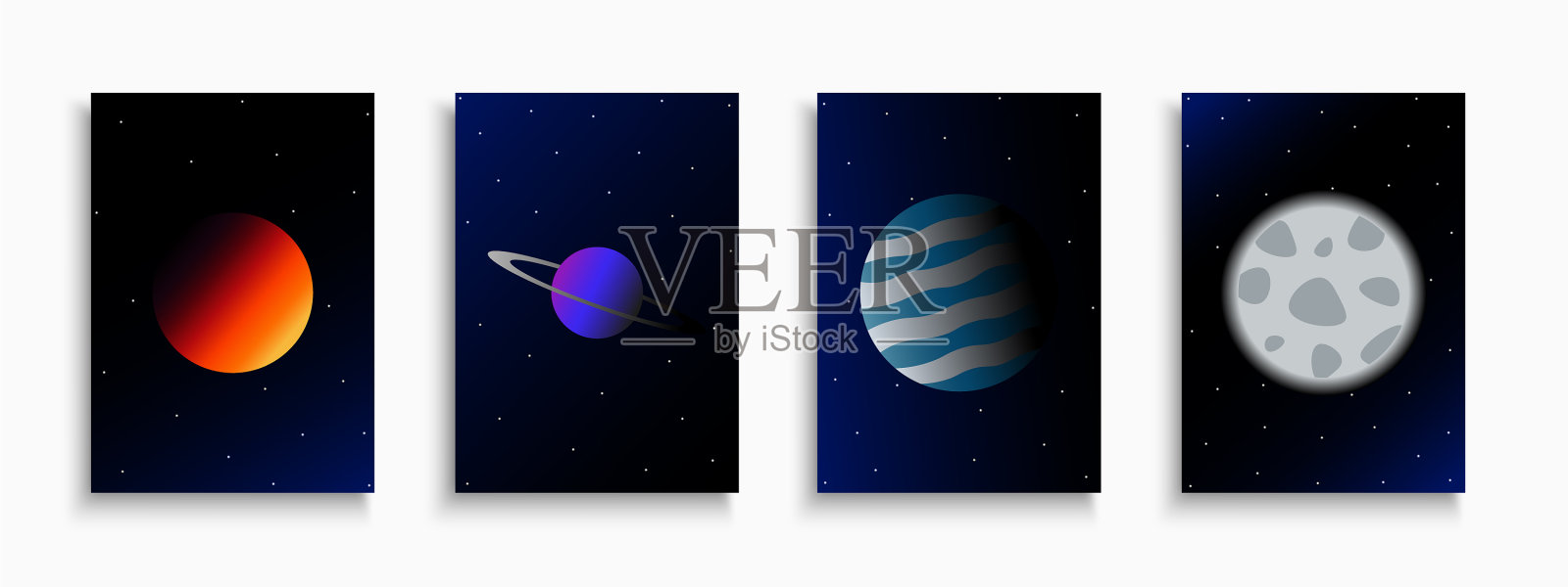 收集深蓝色的模板插画图片素材