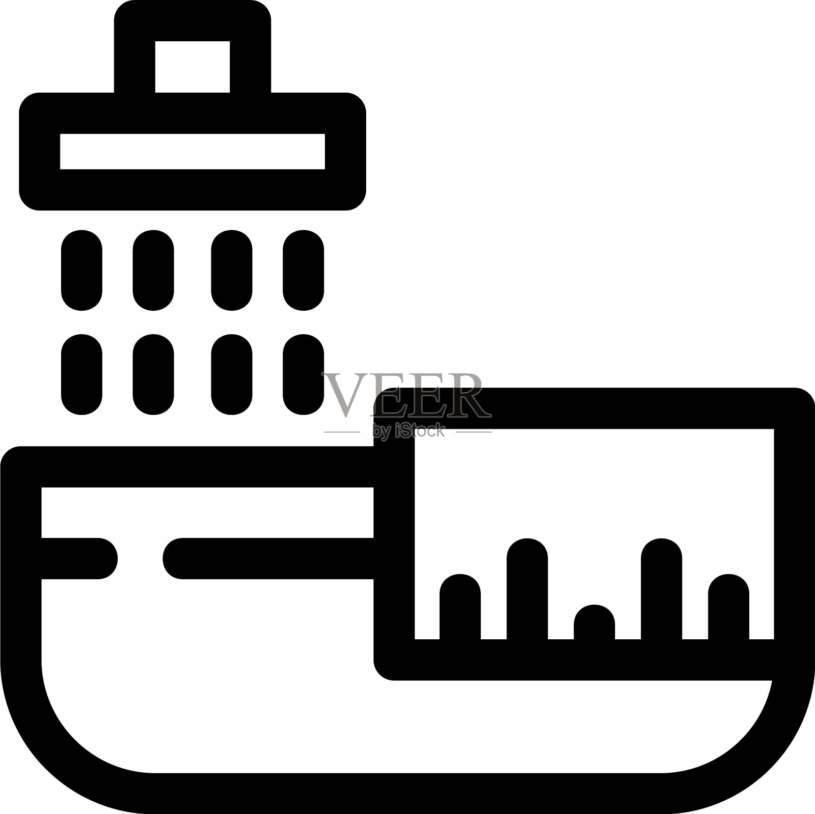 浴缸图标或标志孤立符号符号图标素材