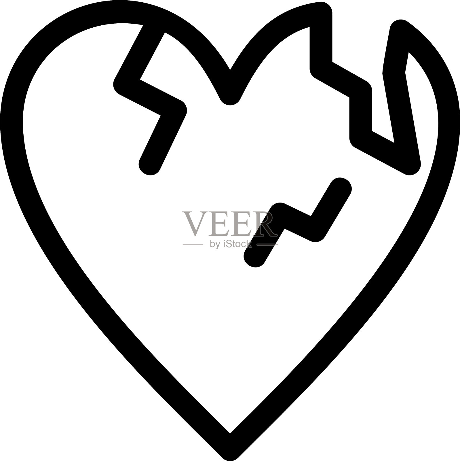 破损的图标或标志孤立的标志符号插画图片素材