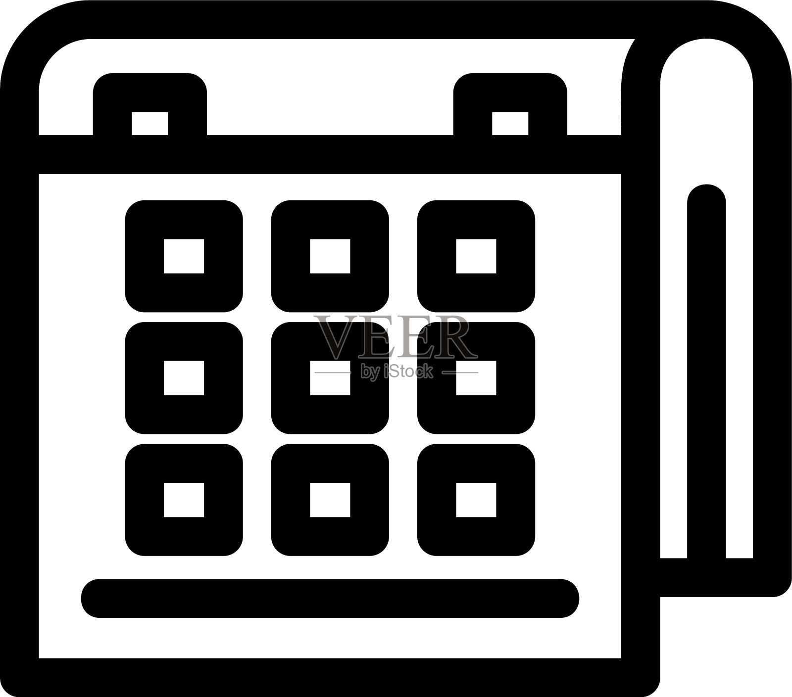 日历图标或标志孤立符号符号图标素材