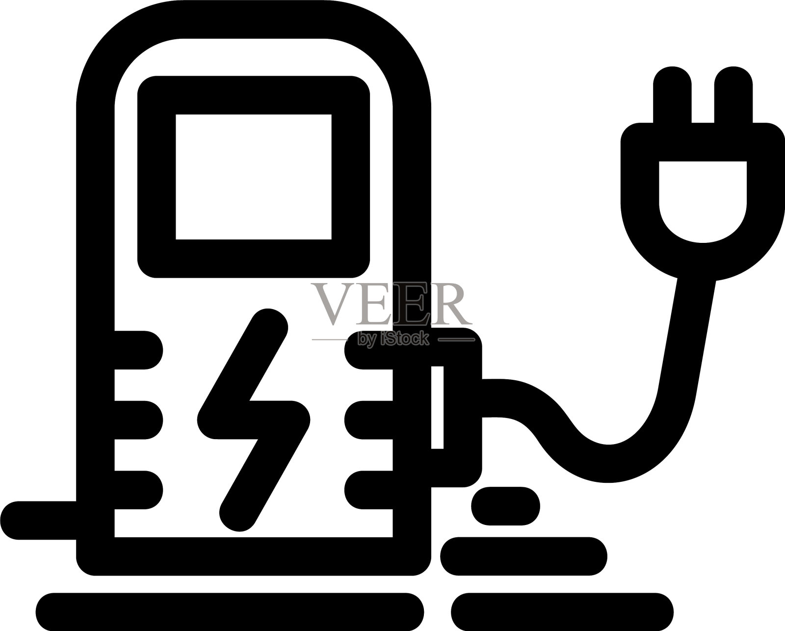 充电站图标或标志孤立标志符号图标素材