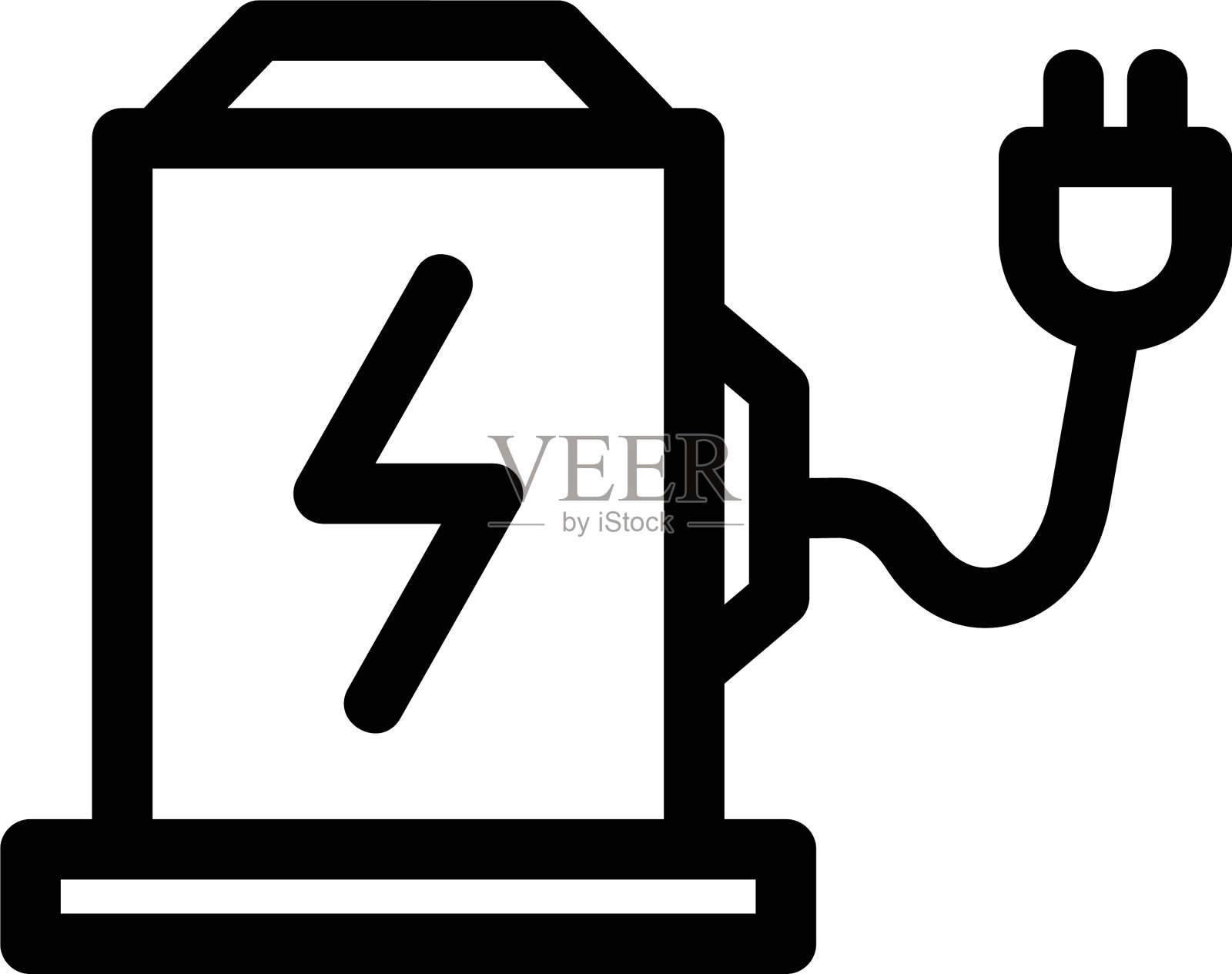 充电站图标或标志孤立标志符号图标素材