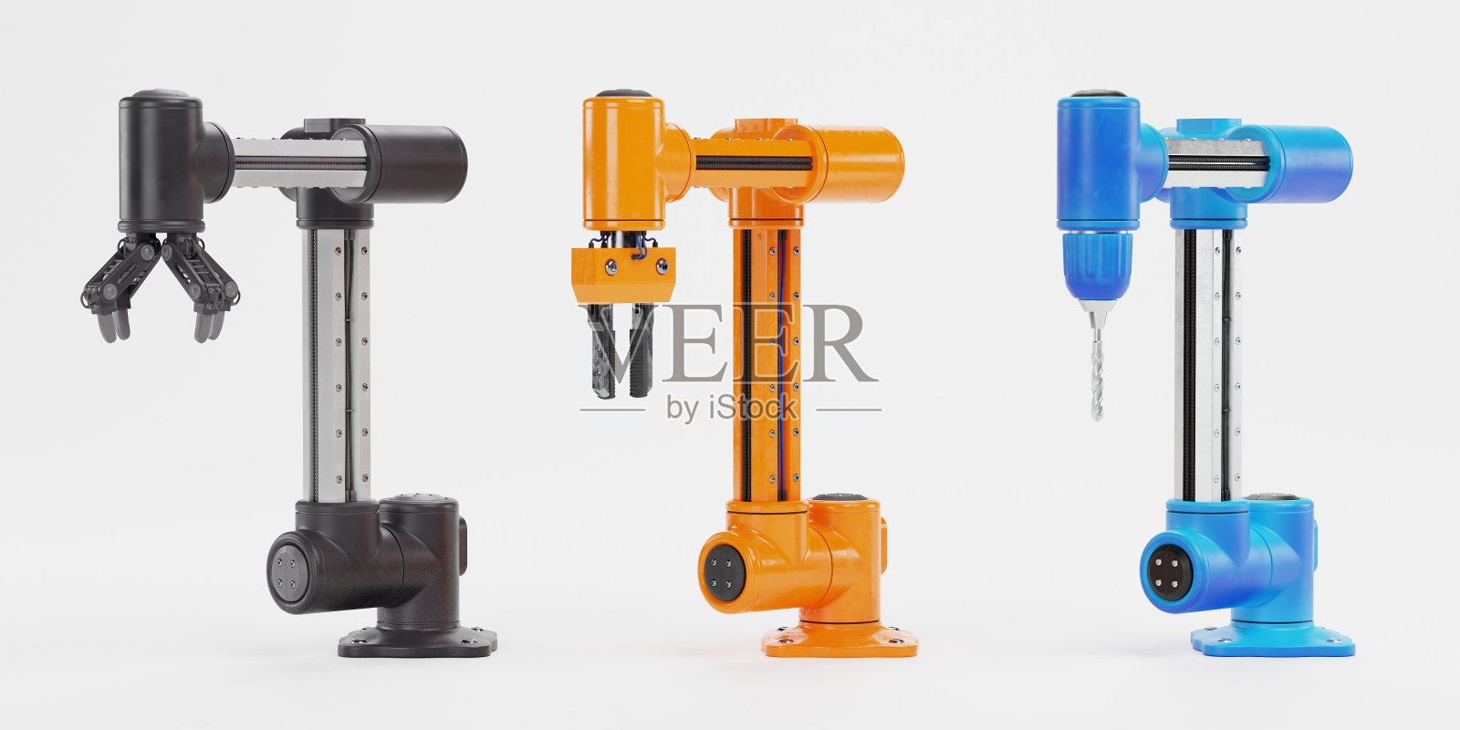 机器人手臂的逼真3D渲染照片摄影图片