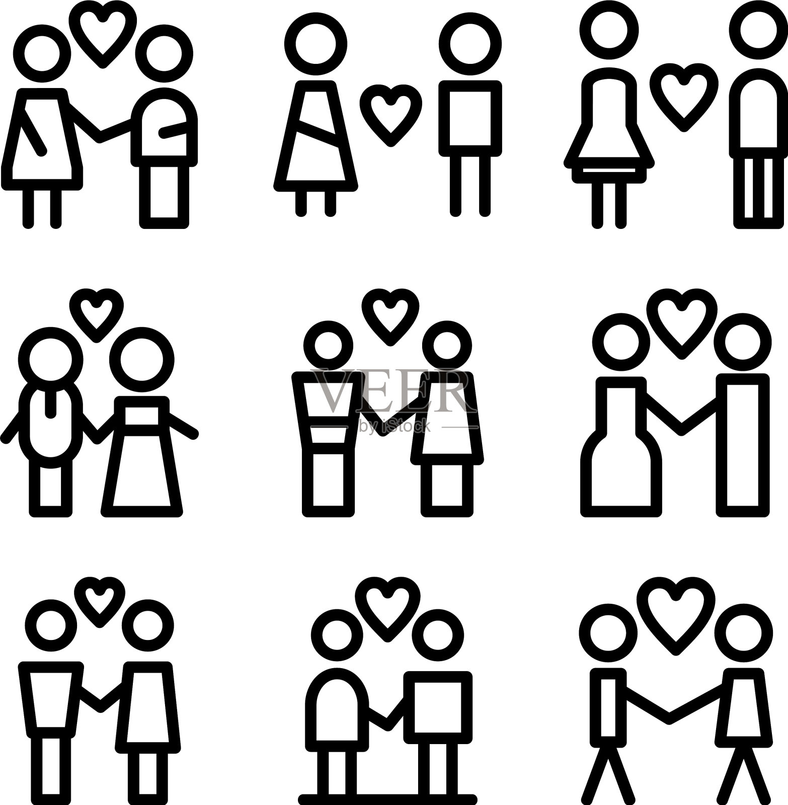 一对图标或标志孤立符号符号图标素材