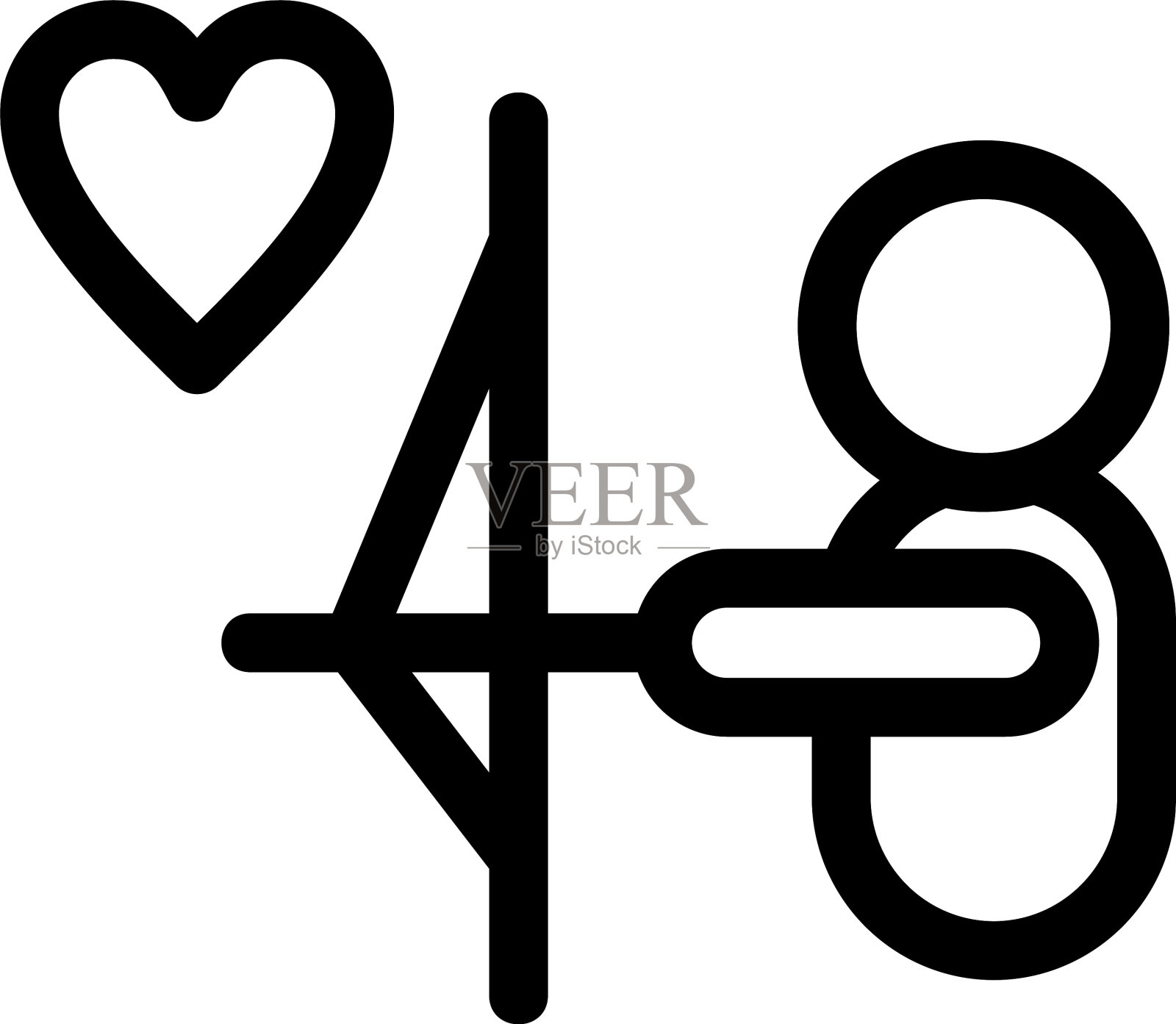 丘比特的图标或标志孤立的标志符号图标素材