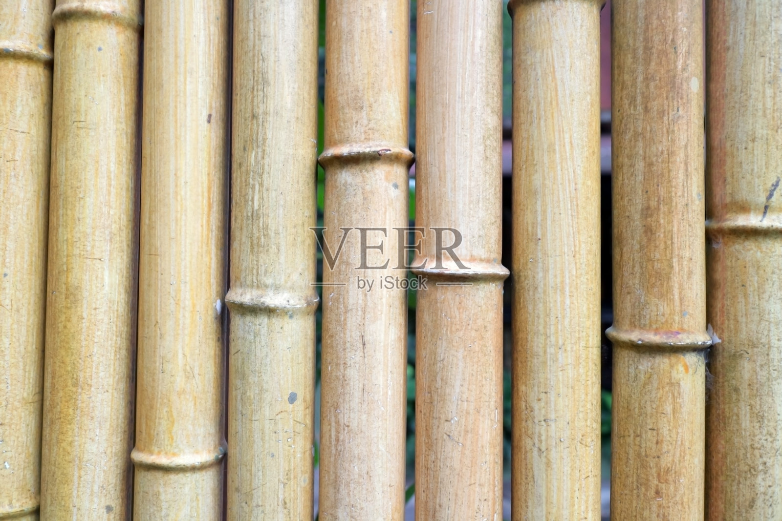 黄色的人造竹，用作栅栏照片照片摄影图片