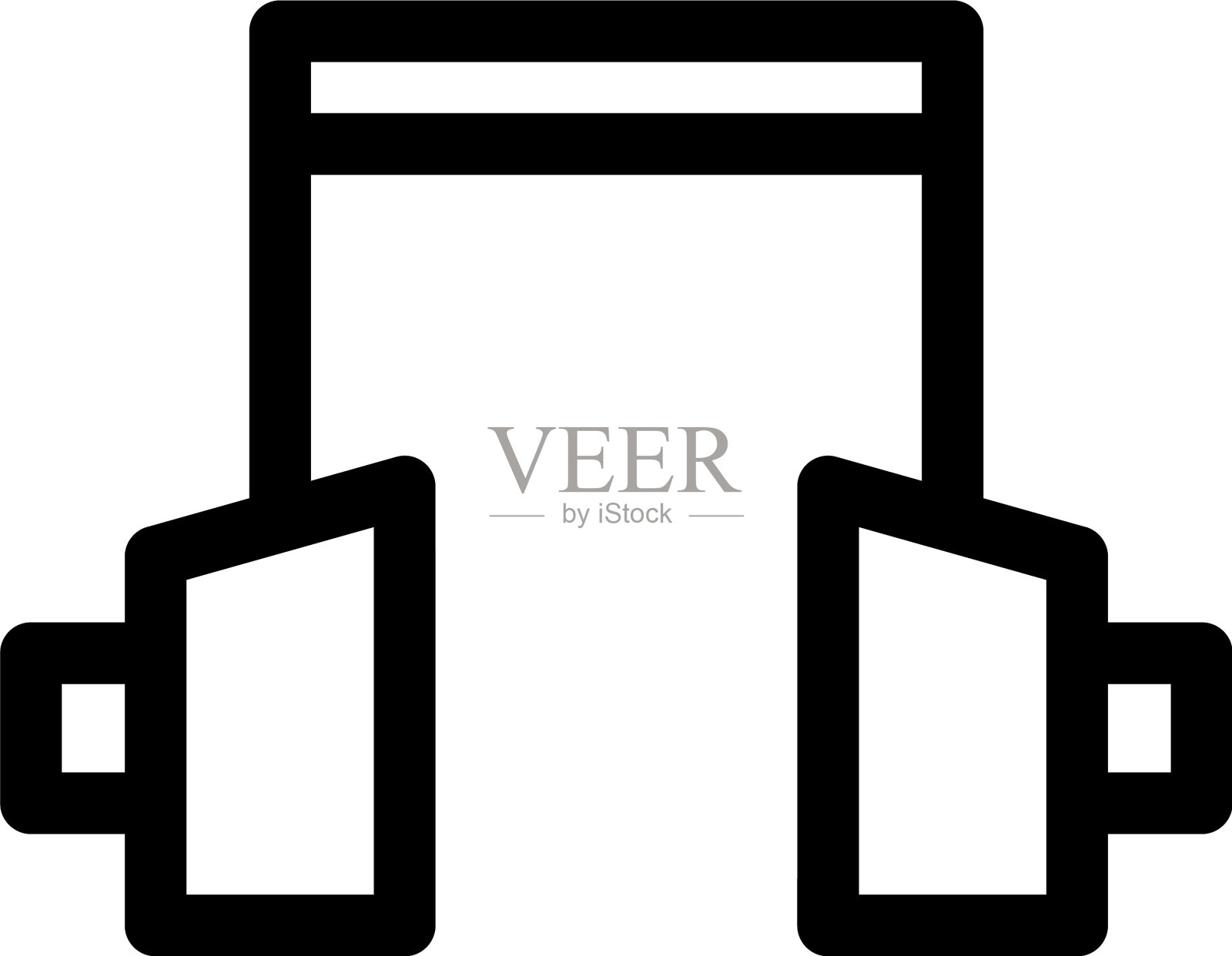 耳机图标或标志孤立符号符号图标素材