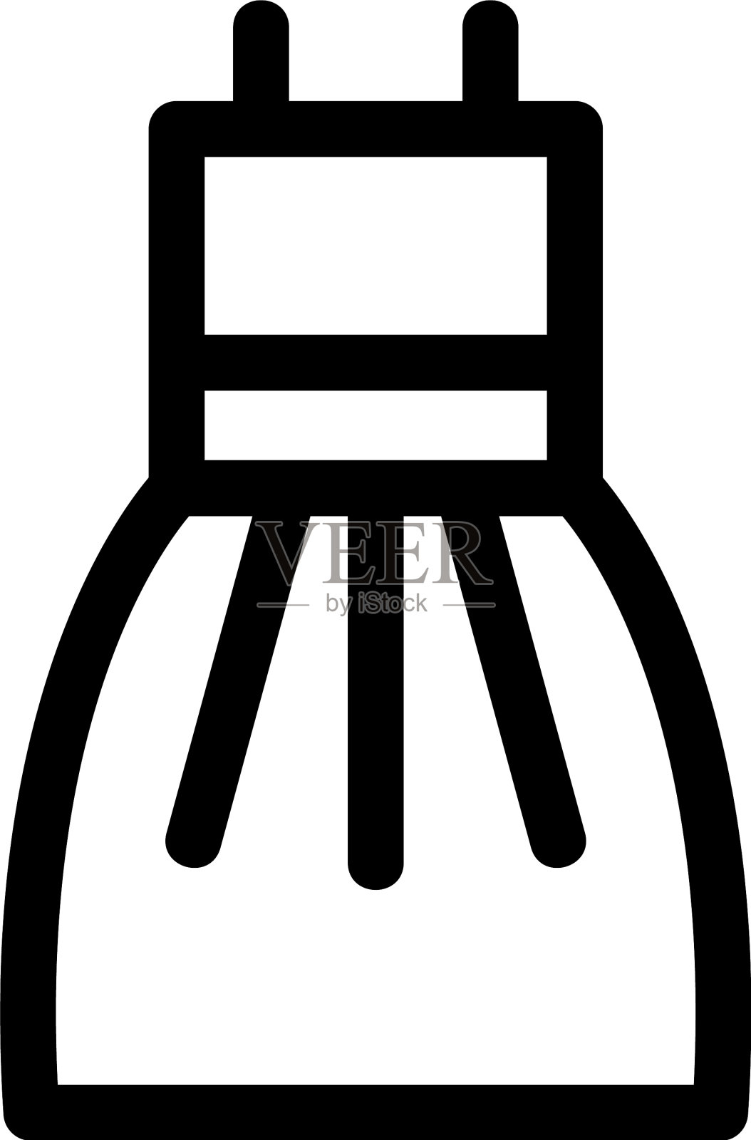 连衣裙图标或标志孤立的标志符号图标素材