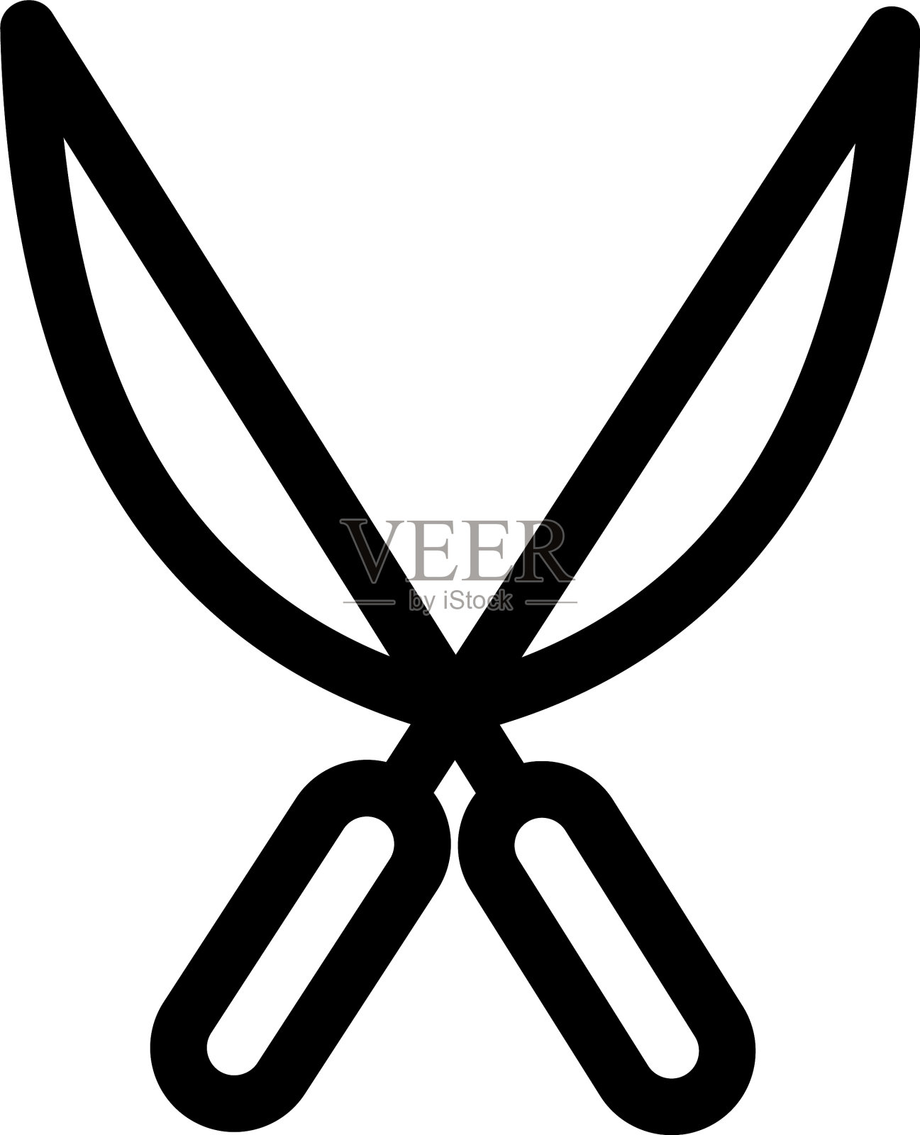 剪子图标或标志孤立符号符号设计元素图片