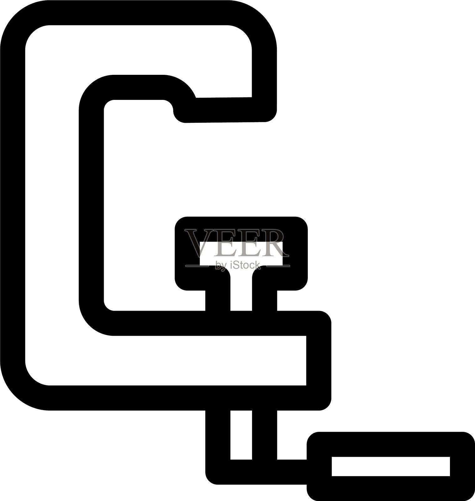 G箝位图标或标志孤立符号符号图标素材