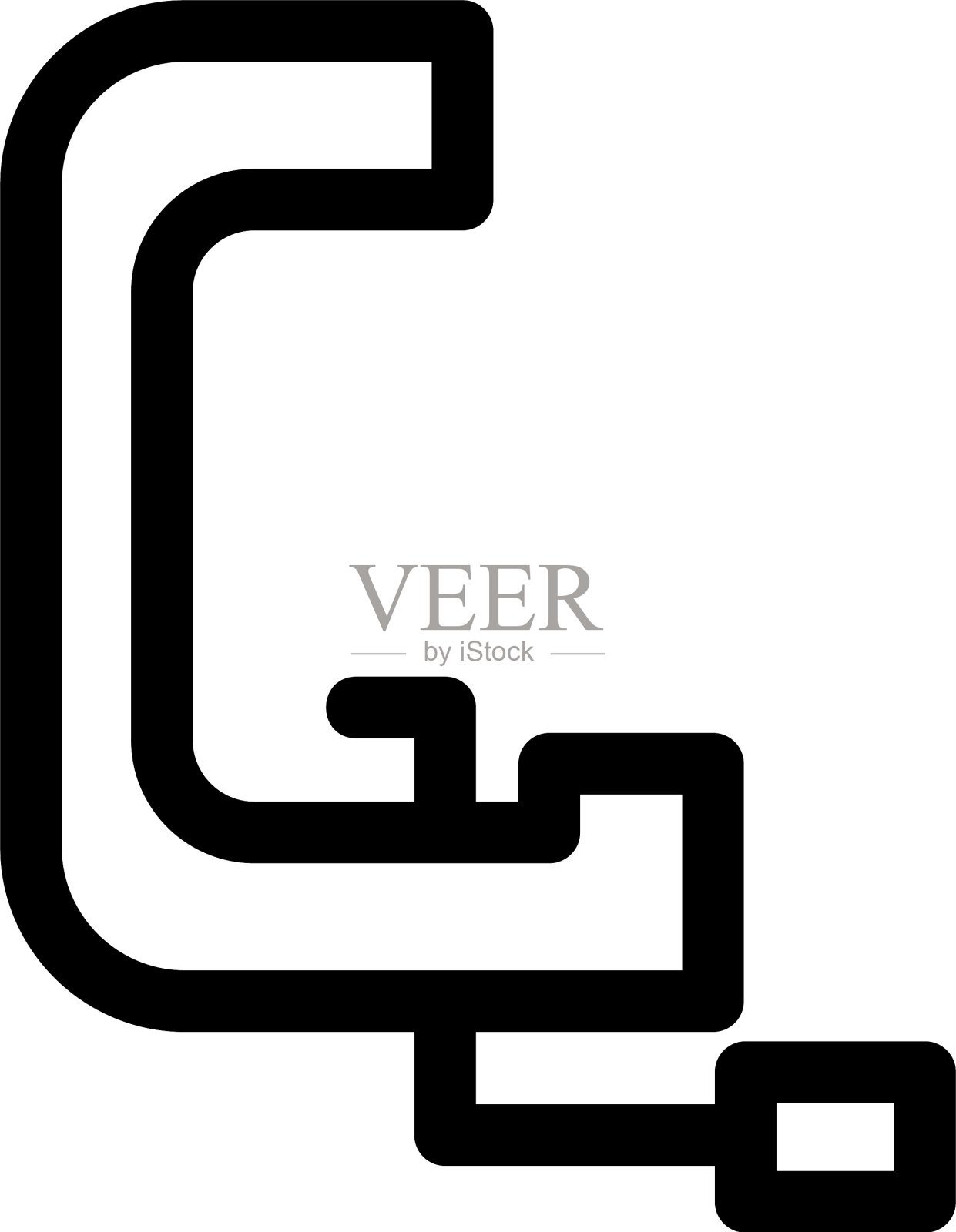 G箝位图标或标志孤立符号符号设计元素图片