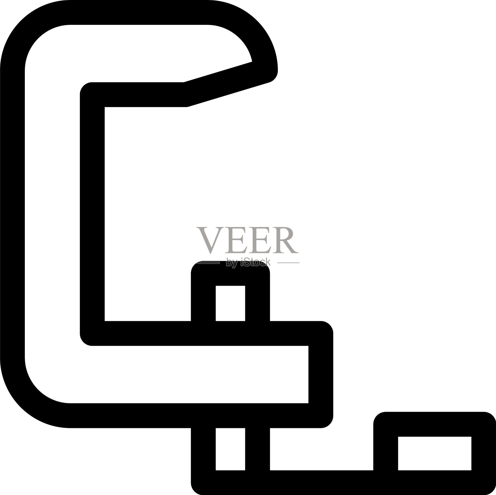 G箝位图标或标志孤立符号符号图标素材