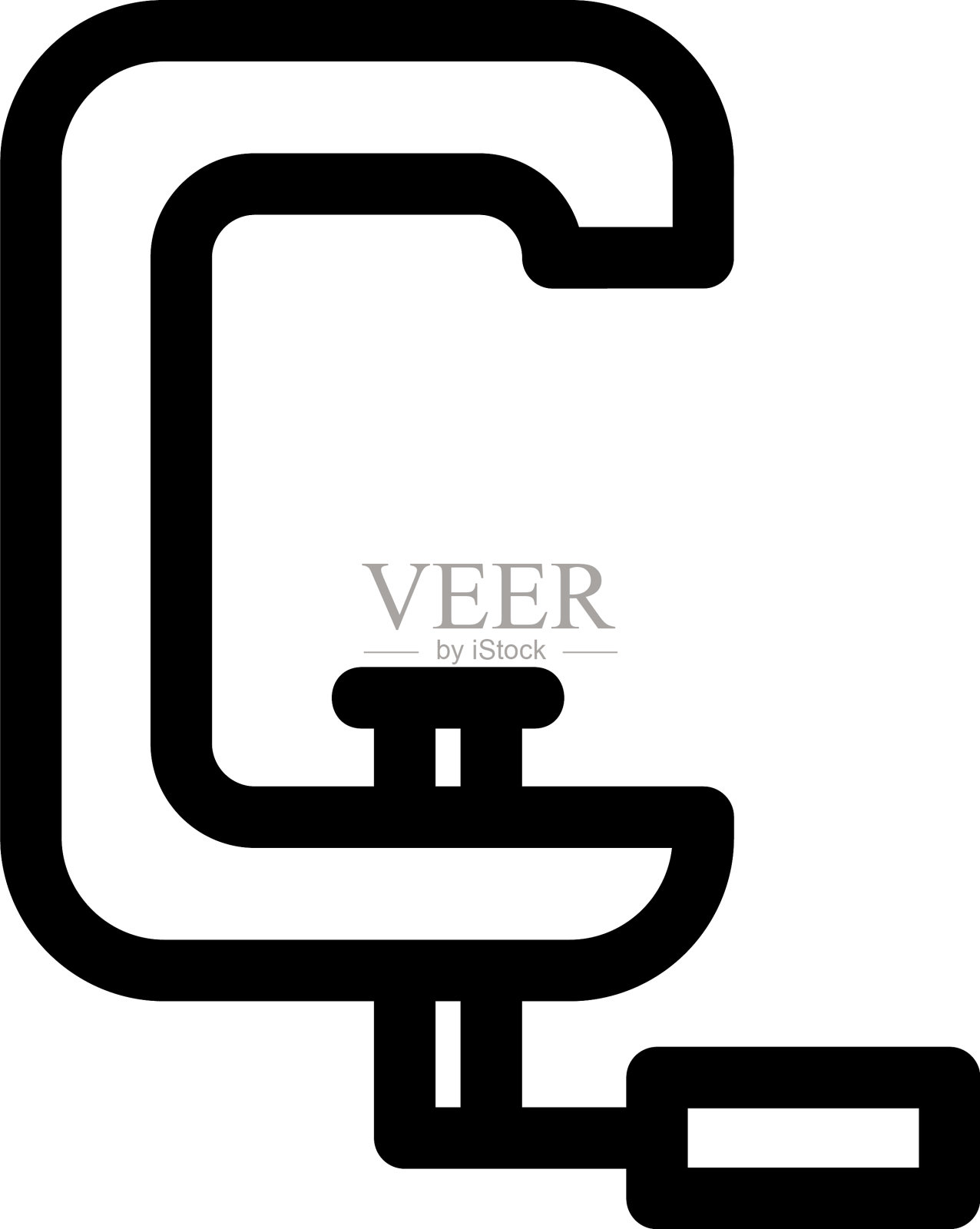 G箝位图标或标志孤立符号符号图标素材