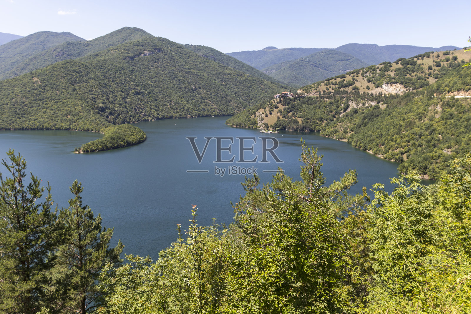 保加利亚瓦查水库令人惊叹的水景照片摄影图片