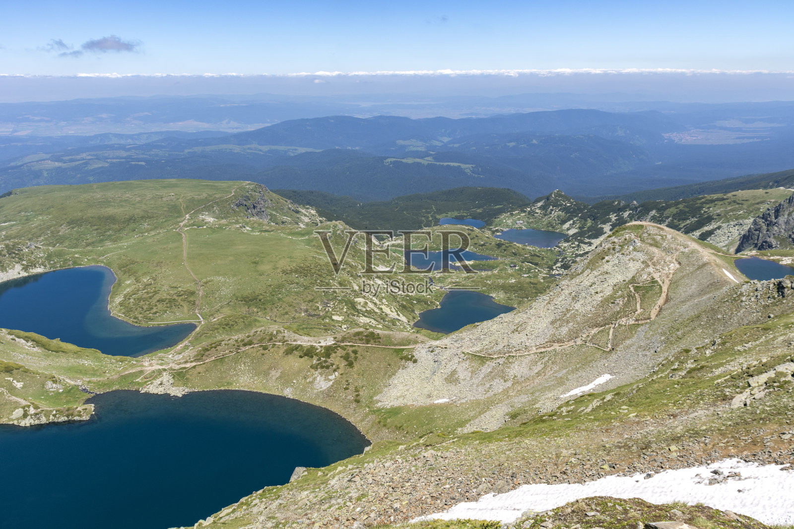 保加利亚七瑞拉湖令人惊叹的风景照片摄影图片