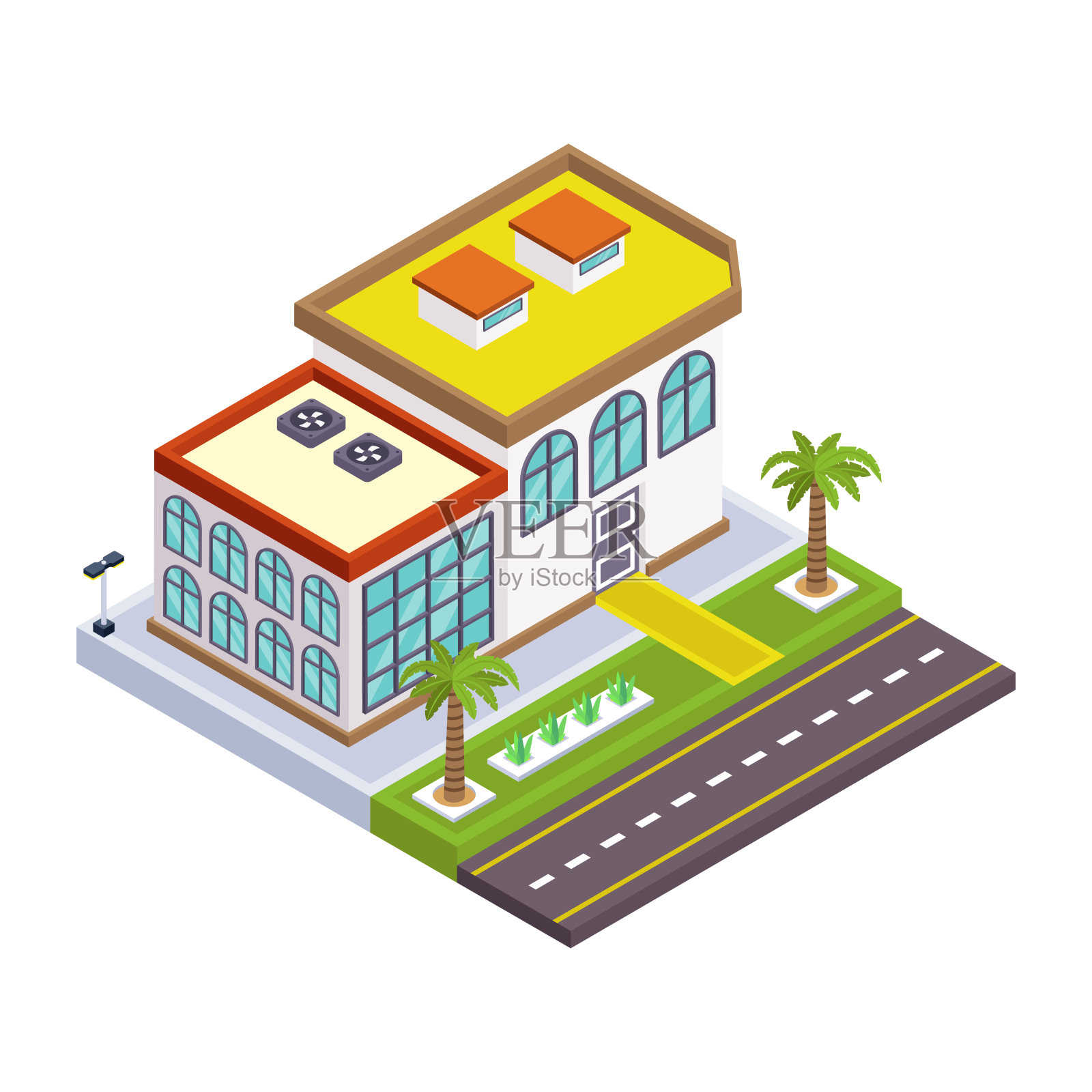 购物中心插画图片素材