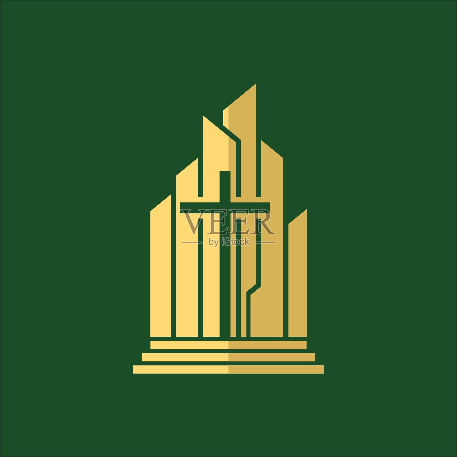 基督教的插图。教堂的标志。耶稣基督的十字架和图形元素插画图片素材