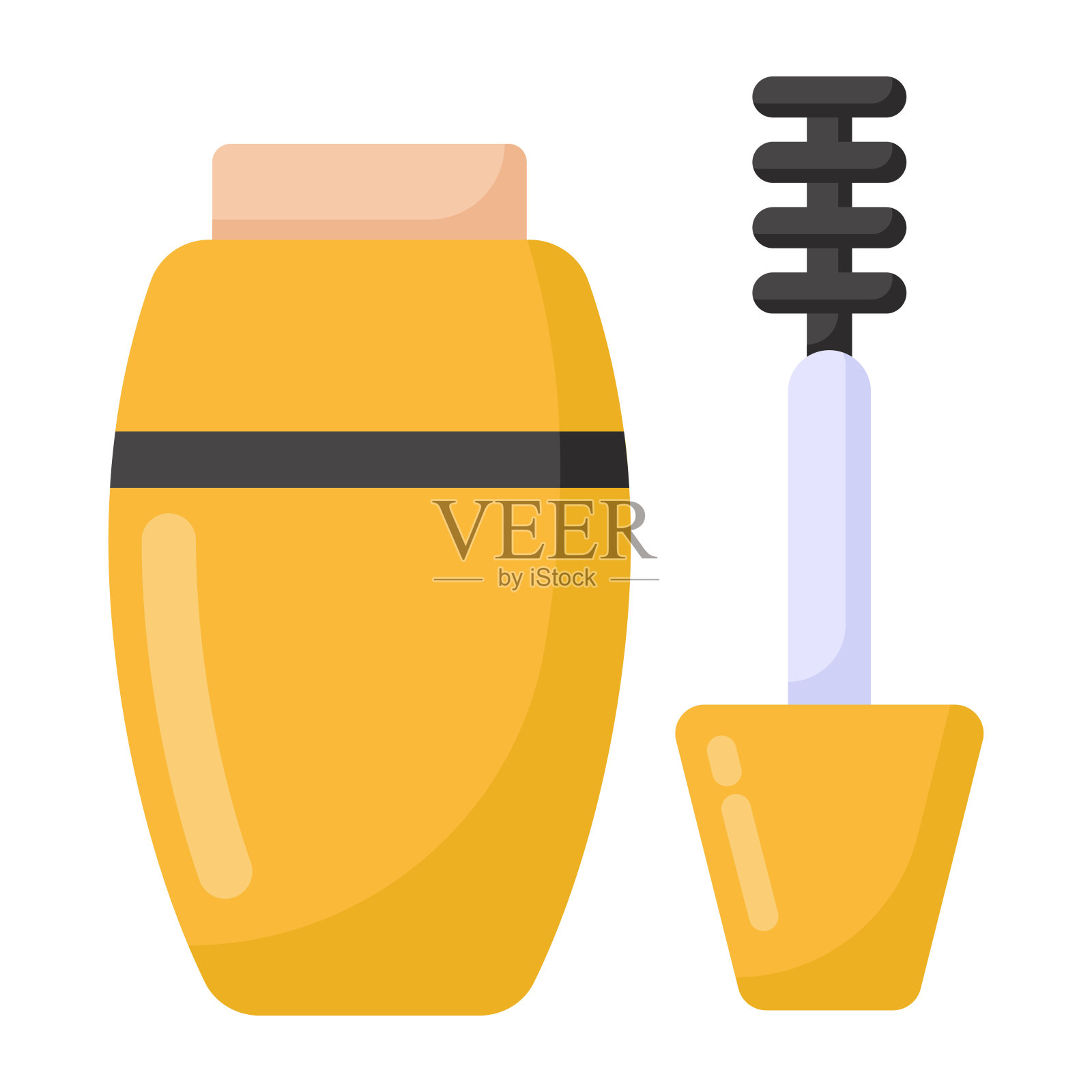 睫毛膏插画图片素材